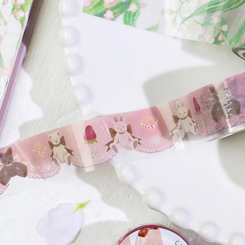 BGM Plush Doll Clear Tape — applied on surface