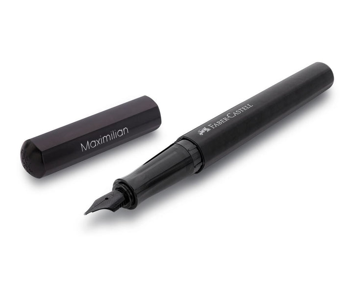 Faber-Castell Hexo Black Matt Fountain Pen — engraving example