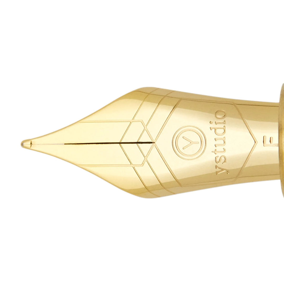 Ystudio Classic Revolve Fountain Pen Red — flat lay