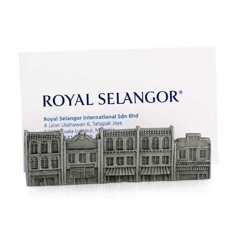 Royal Selangor Singapore Scenes Singapore Shophouses Card Holder — Royal Selangor card holder — premium stationery and lifestyle, at Cityluxe Singapore