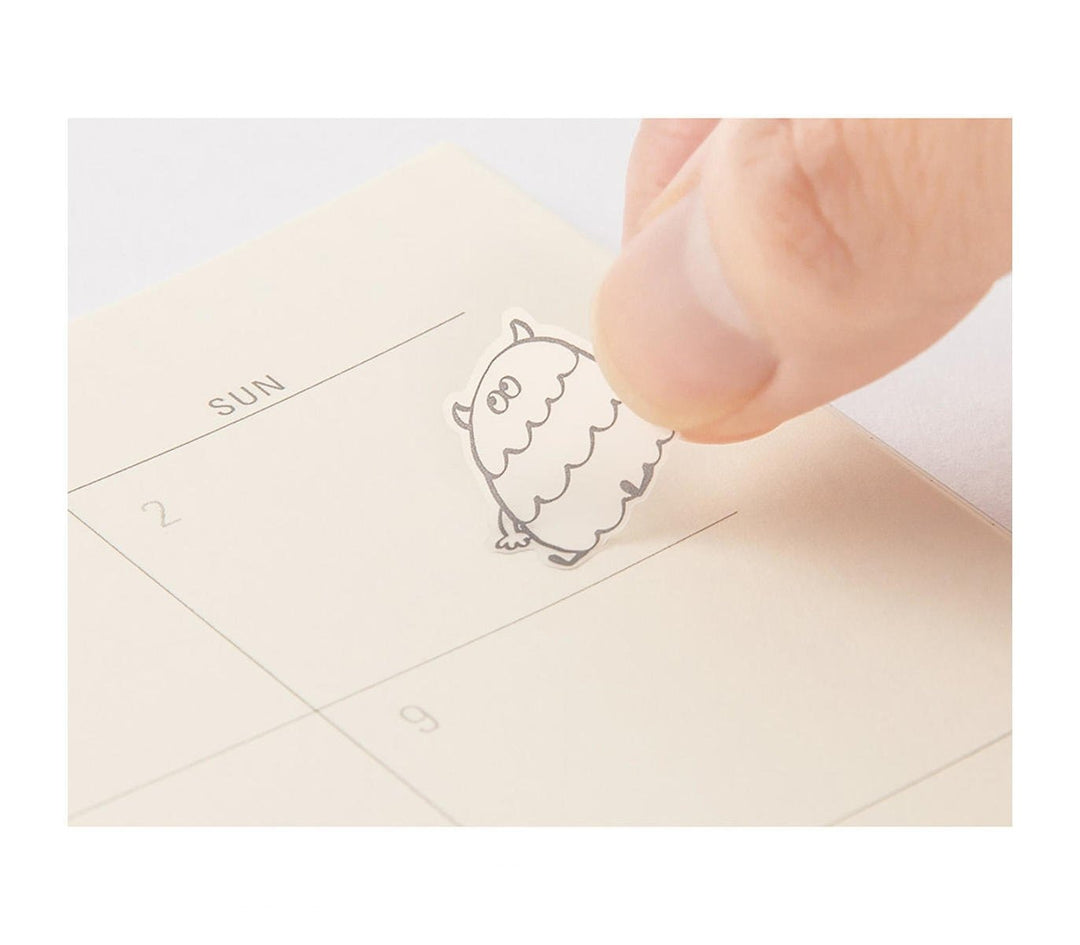 Midori Notebook Sticker - Monsters — with packaging