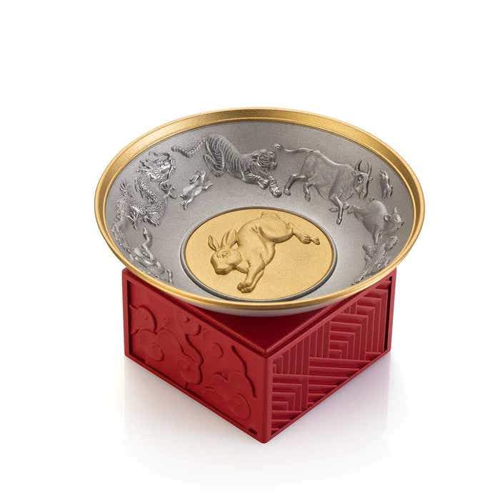 Royal Selangor 2023 Year of the Rabbit Wealth Bowl — flat lay