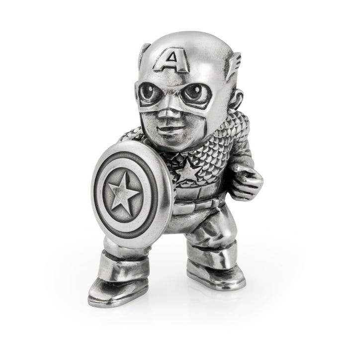Royal Selangor Marvel Comics Captain America Mini Figurine — side view