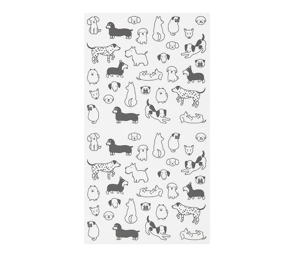Midori Notebook Sticker - Dogs — side view