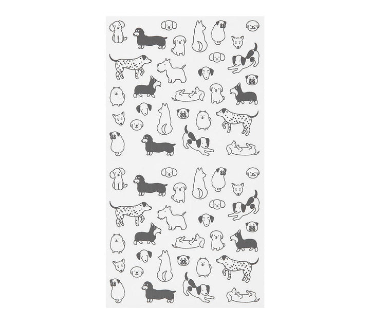 Midori Notebook Sticker - Dogs — side view