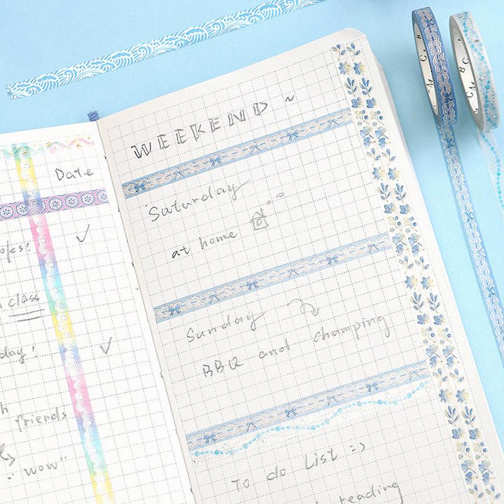 BGM Colorful Lace Masking Tape — roll side