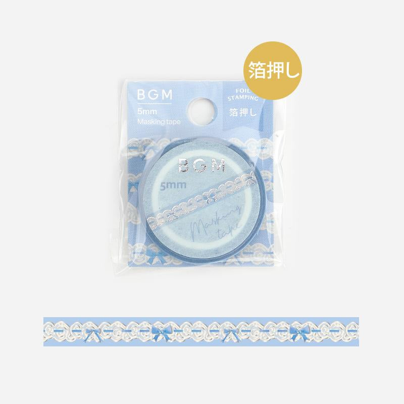 BGM Blue Lace Masking Tape — applied on surface