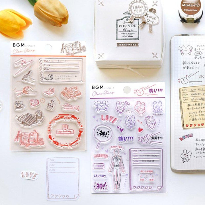 BGM Clear Stamp Wrapping — with packaging