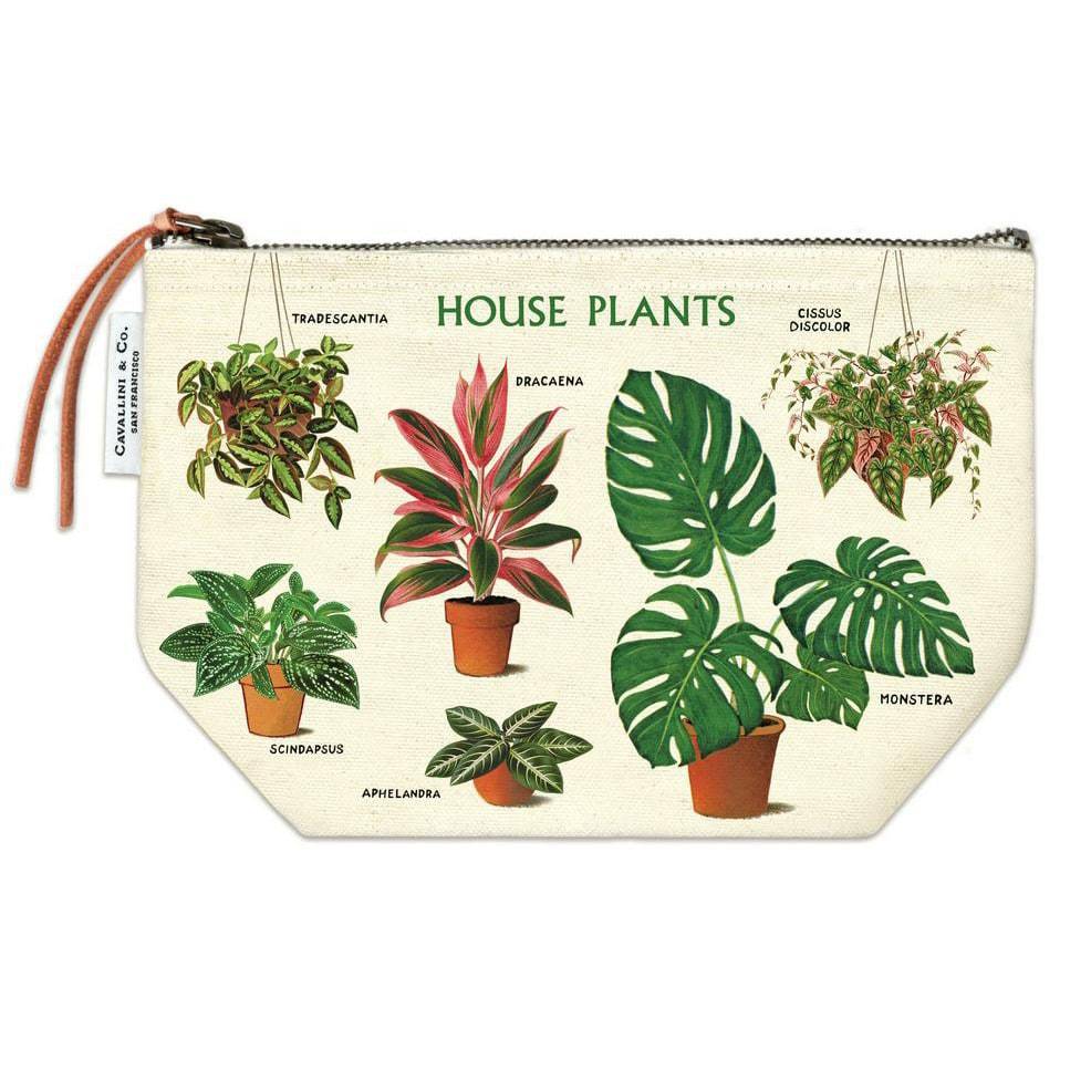 Cavallini Vintage Pouch House Plants — front view