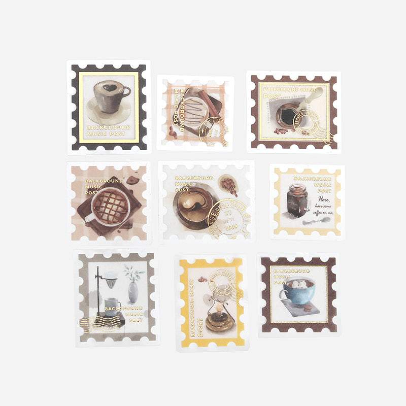 BGM Post Office / Coffee Flake Seal — detail view