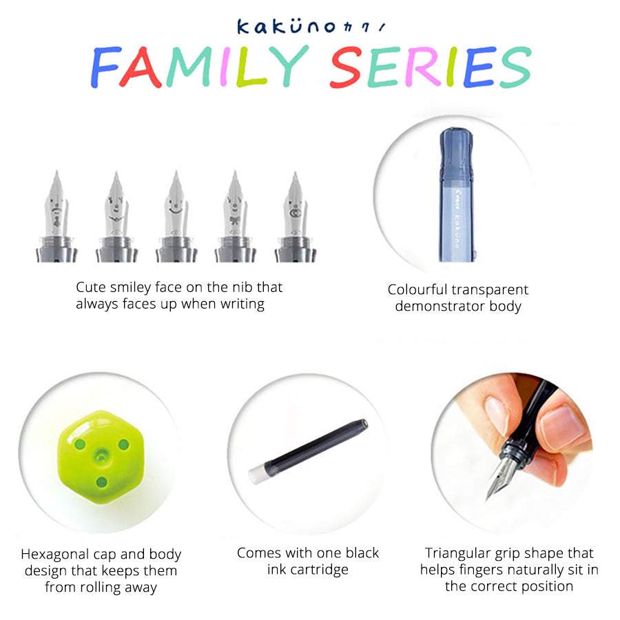 Pilot Kakuno Family Series Fountain Pen — nib close-up