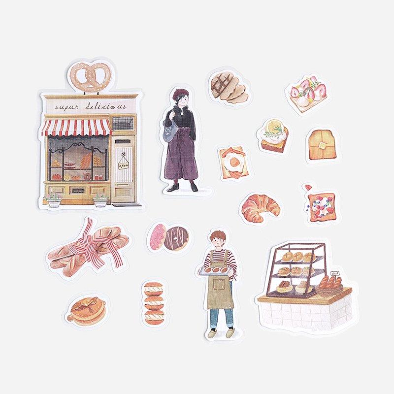 (DC) BGM Little Shop Bakery Linen Sticker — detail view