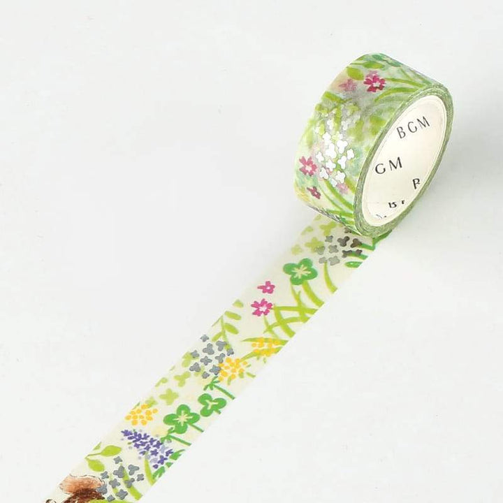 BGM Fresh Green Washi Tape — pattern detail