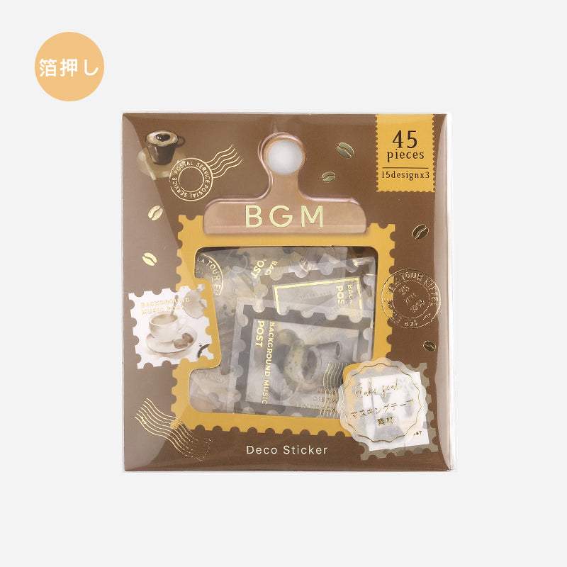 BGM Post Office / Coffee Flake Seal — front view