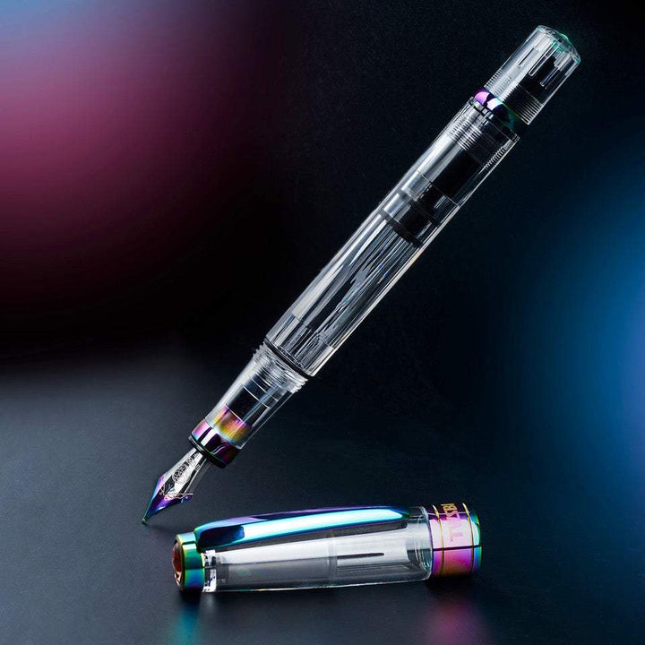 TWSBI Diamond 580 Fountain Pen IRIS — flat lay