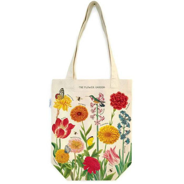 Cavallini Tote Bag Flower Garden — front view