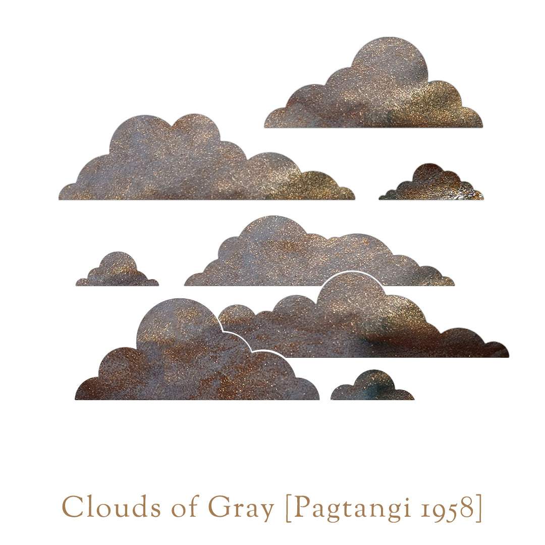 Vinta Inks 30ml Ink Bottle Clouds of Gray (Pagtangi 1958) — bottle at angle