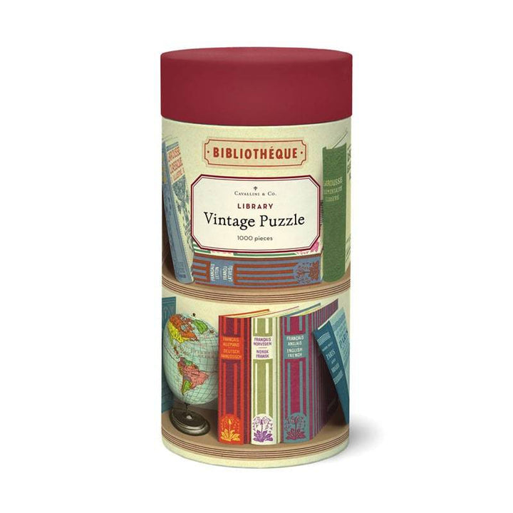 Cavallini Puzzle Library Books — front view