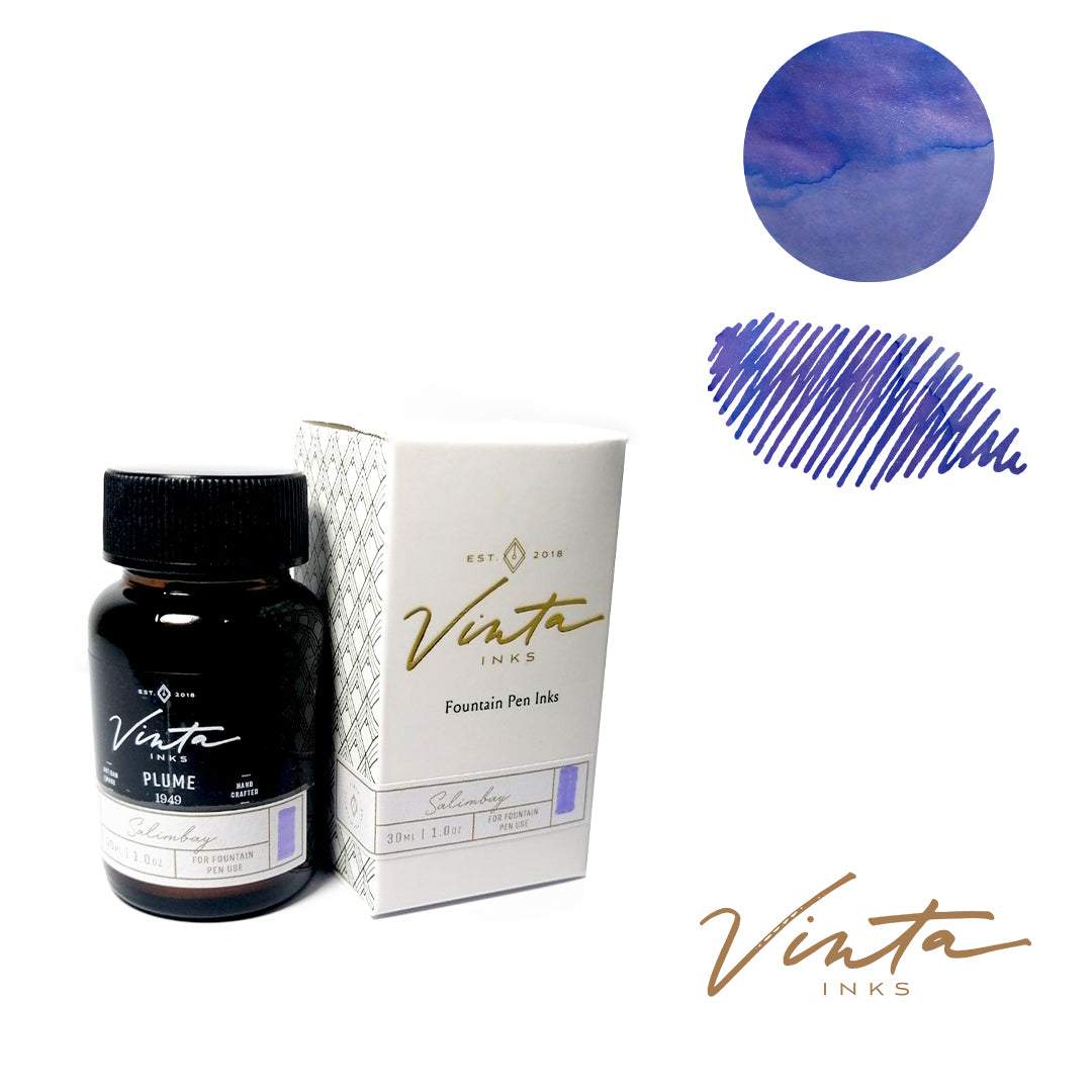 Vinta Inks 30ml Ink Bottle Plume (Salimbay 1949) — bottle at angle