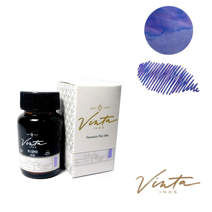 Vinta Inks 30ml Ink Bottle Plume (Salimbay 1949) — bottle at angle