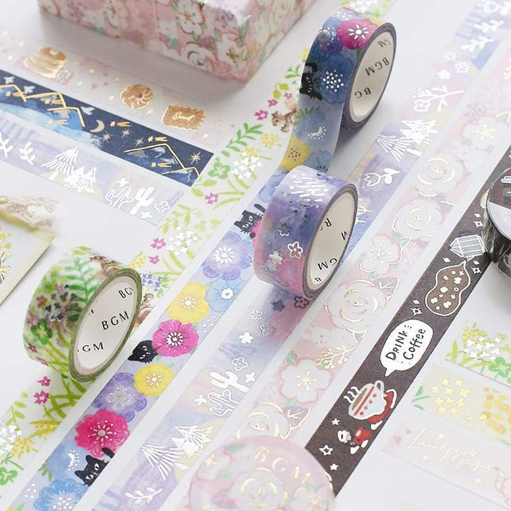BGM Fresh Green Washi Tape — applied on surface