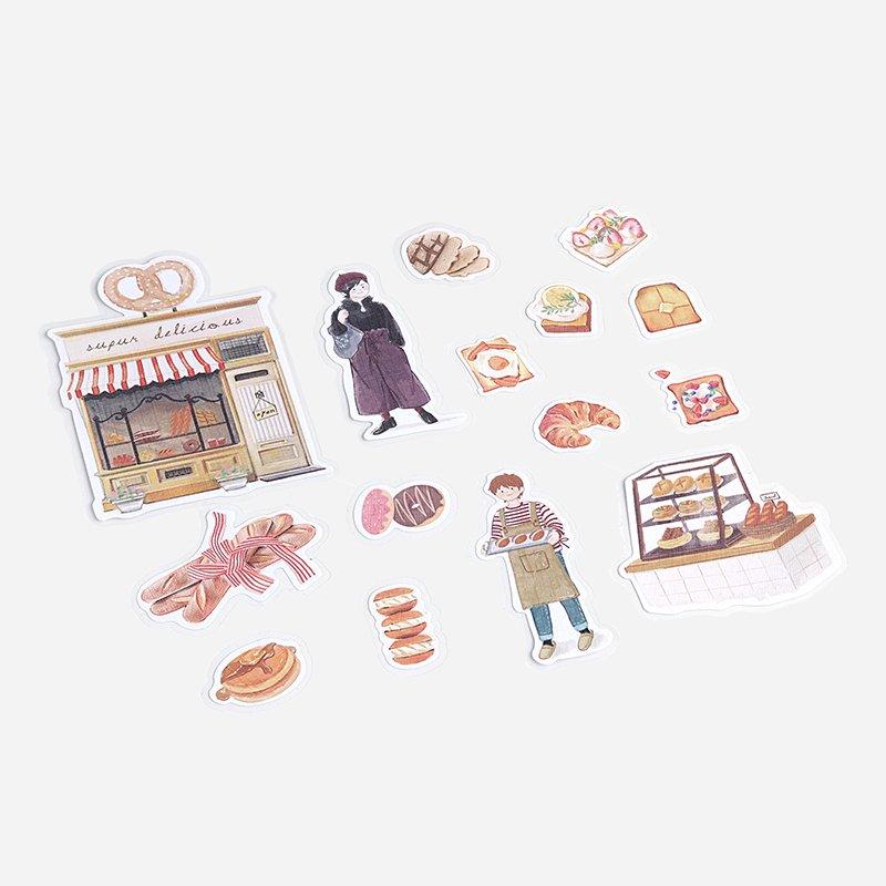 (DC) BGM Little Shop Bakery Linen Sticker — with packaging