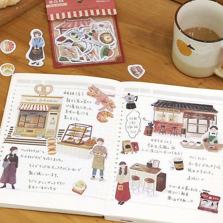(DC) BGM Little Shop Bakery Linen Sticker — in use