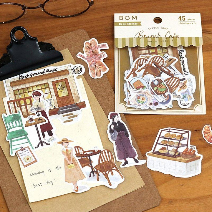 (DC) BGM Little Shop Bakery Linen Sticker — angle view
