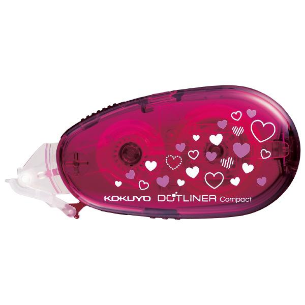 (DC) Kokuyo Dotliner Compact Tape Glue Heart — roll front