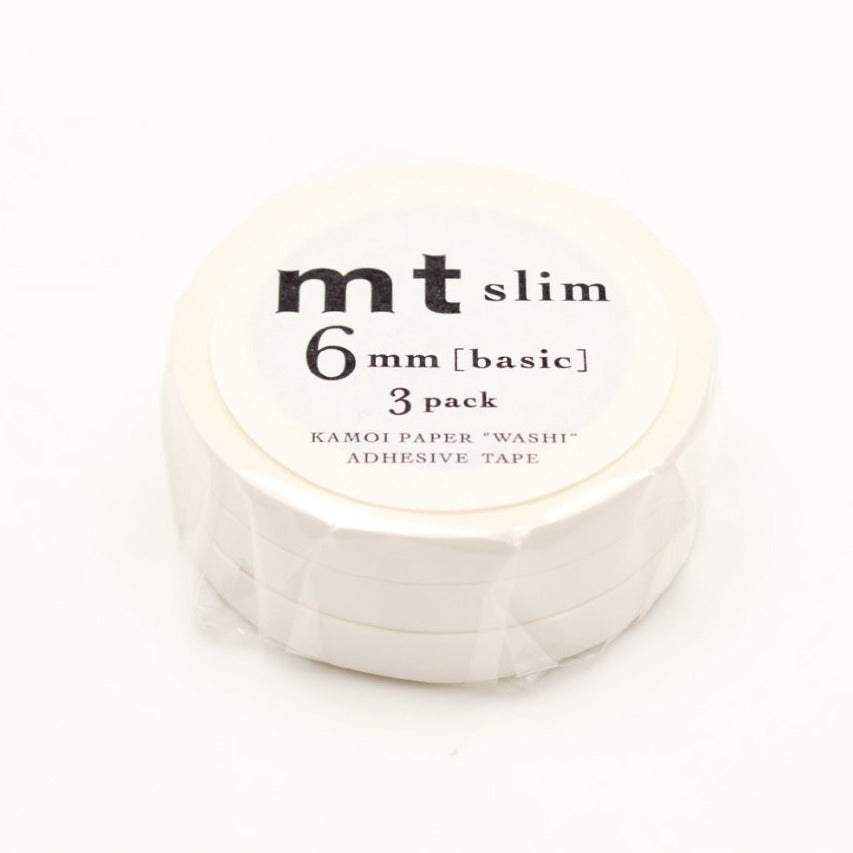 MT Slim 6mm Washi Tape Set K Matte White (7m) — pattern detail