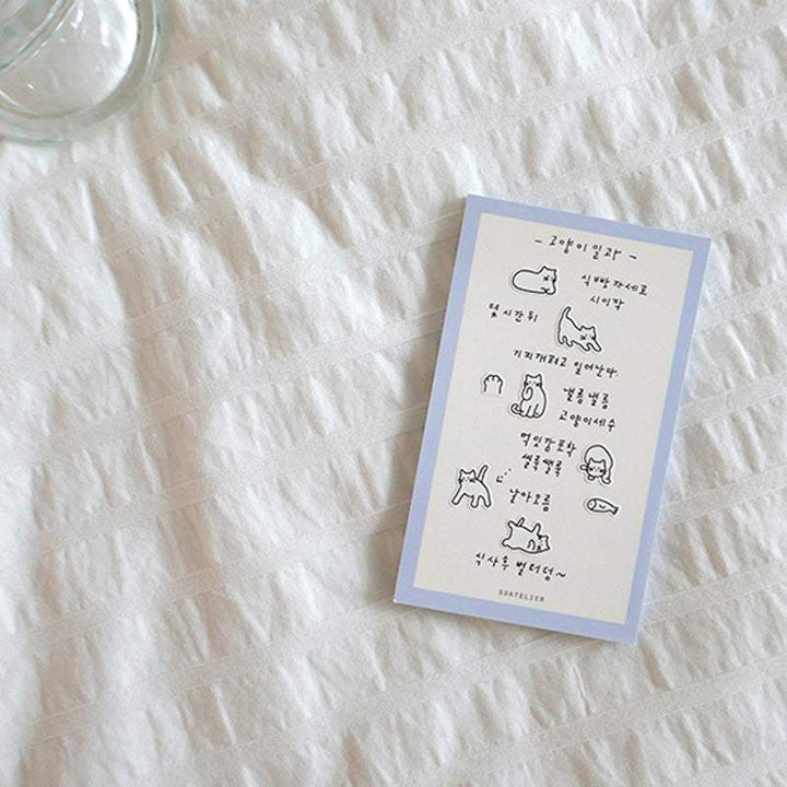 Suatelier Sticker Mini Series - Deco .09 (Cat) — with packaging