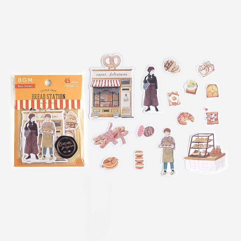 (DC) BGM Little Shop Bakery Linen Sticker — side view