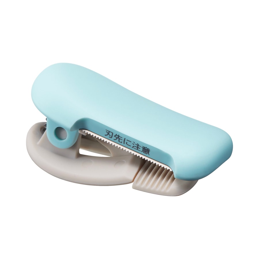 Kokuyo Karu Cut Tape Cutter Clip-Type (10-15mm) Blue — roll front