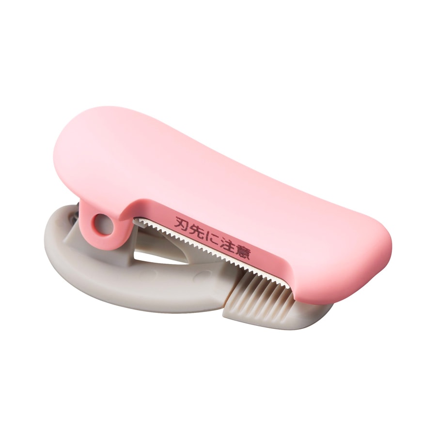 Kokuyo Karu Cut Tape Cutter Clip-Type (10-15mm) Pink — roll front