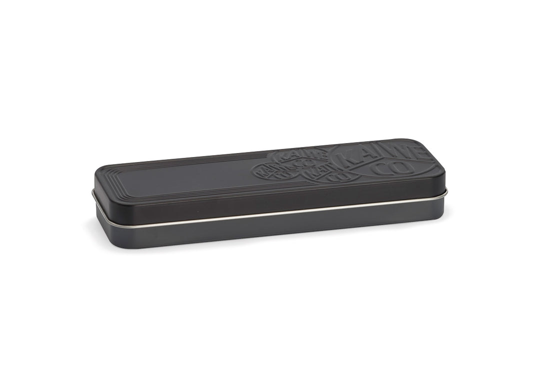 Kaweco Black Tin Box Long — front view