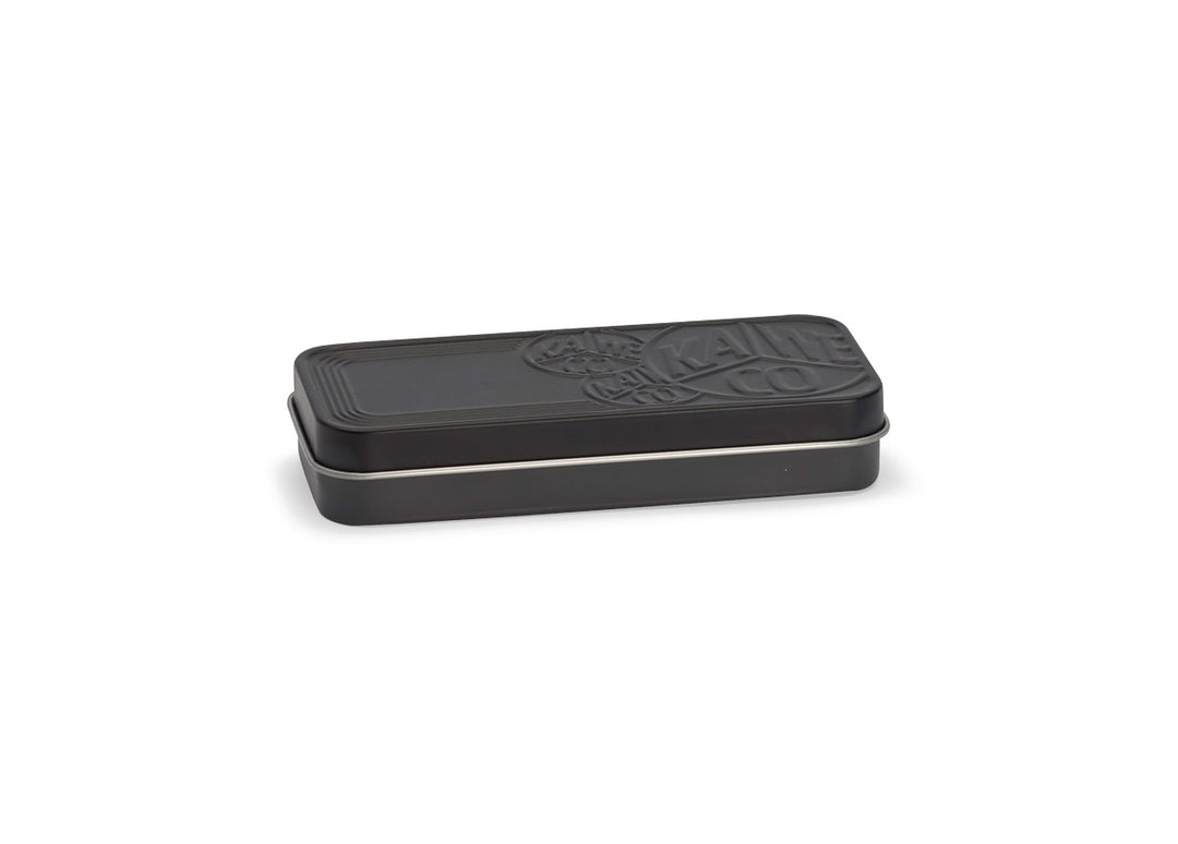 Kaweco Black Tin Box Short — front view