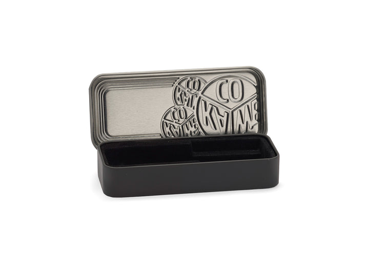 Kaweco Black Tin Box Short — side view