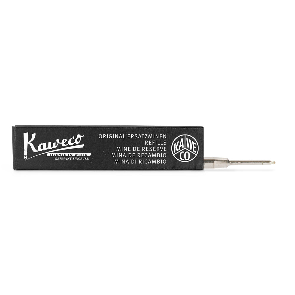 Kaweco Soul G2 Rollerball Pen Refill (Black & Blue) — uncapped with cap posted