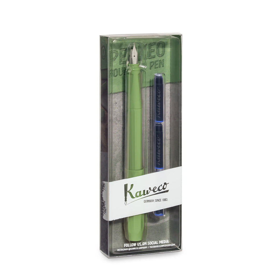 Kaweco Perkeo Fountain Pen - Jungle Green — flat lay