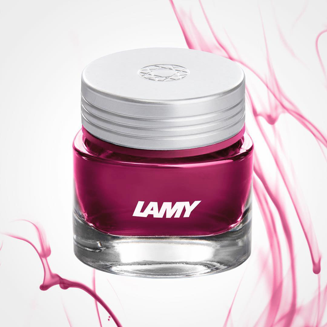 Lamy T53 30ml Crystal Ink Bottle — bottle at angle