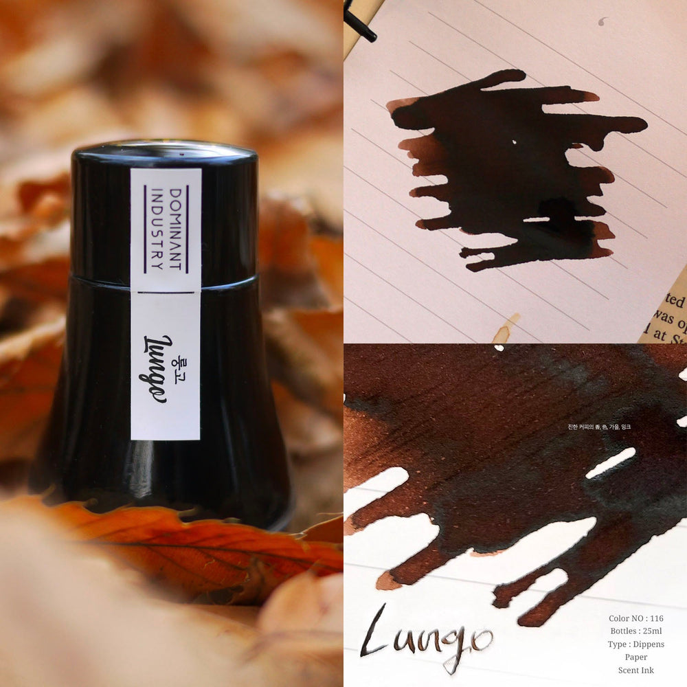 Dominant Industry Standard 25ml Ink Bottle Lungo 116 (Scent Ink) — bottle at angle