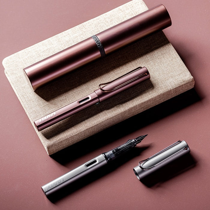 Lamy Lx Fountain Pen Ruthenium — flat lay