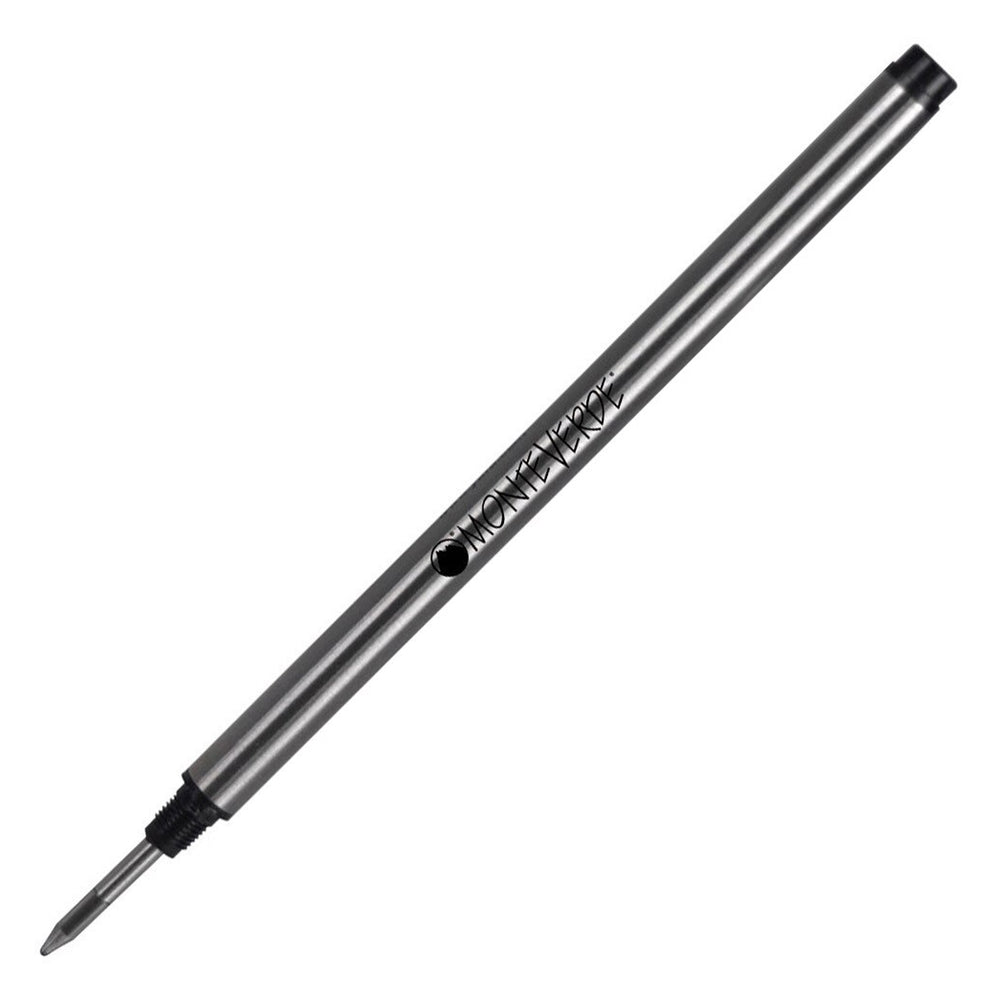 Monteverde Rollerball Refill To Fit Montblanc Rollerball Pen (Medium) Blue — uncapped with cap posted