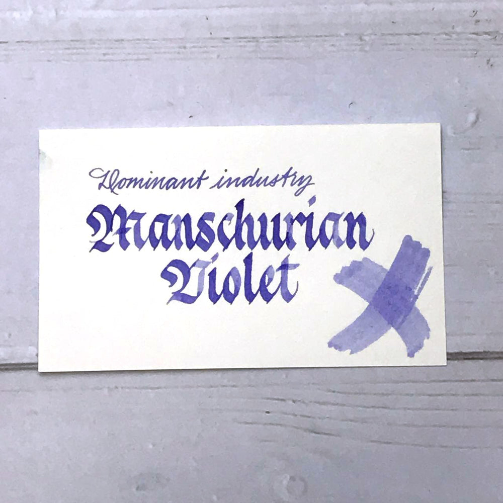 Dominant Industry Standard 25ml Ink Bottle Manschurian Violet 107 — bottle at angle