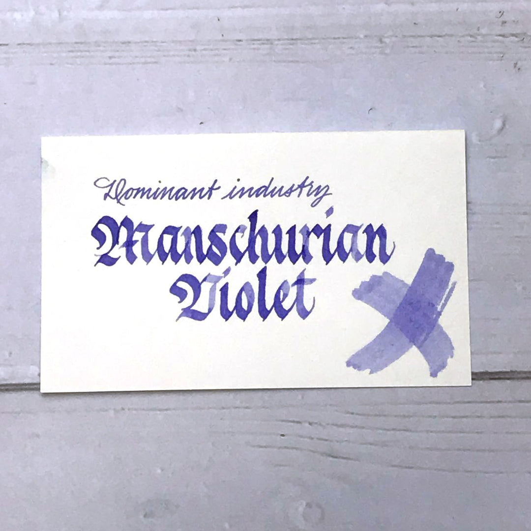 Dominant Industry Standard 25ml Ink Bottle Manschurian Violet 107 — bottle at angle