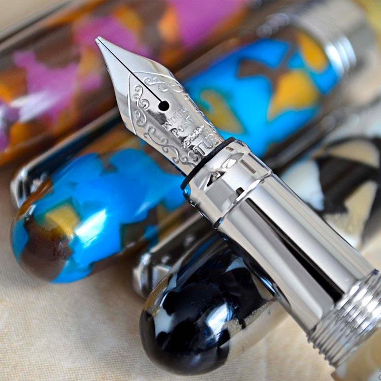 Conklin Minigraph Fountain Pen White Satin — engraving example