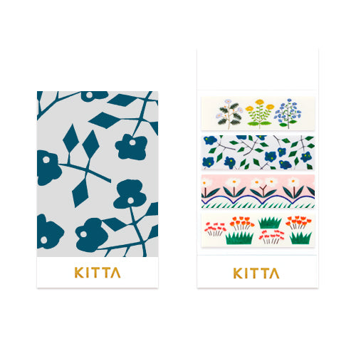 KITTA Washi Tape Flower 5 — roll front