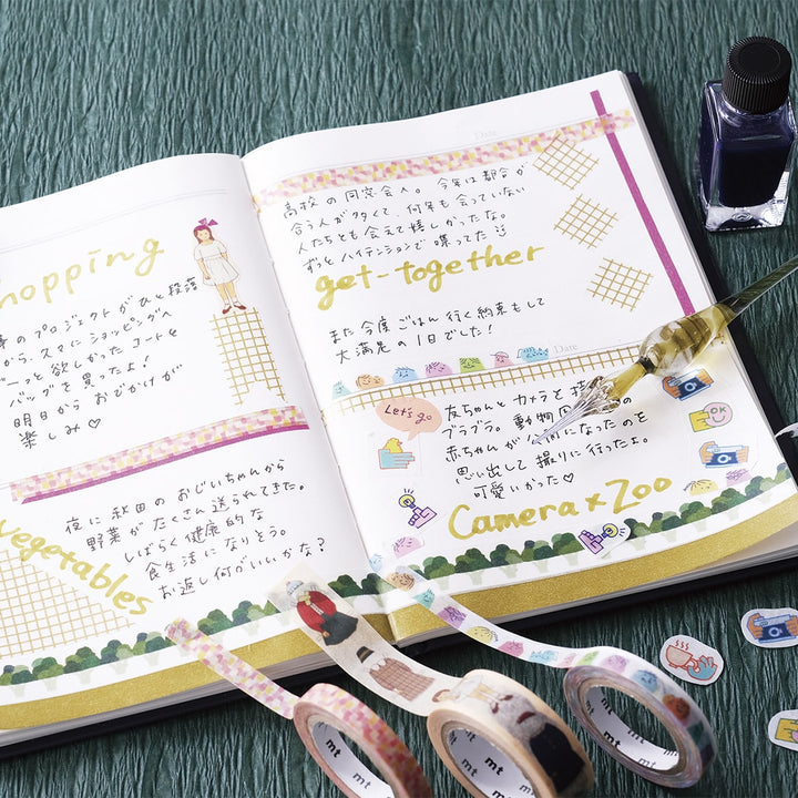 MT EX Washi Tape Embroidery Fox And Squirrel — with packaging