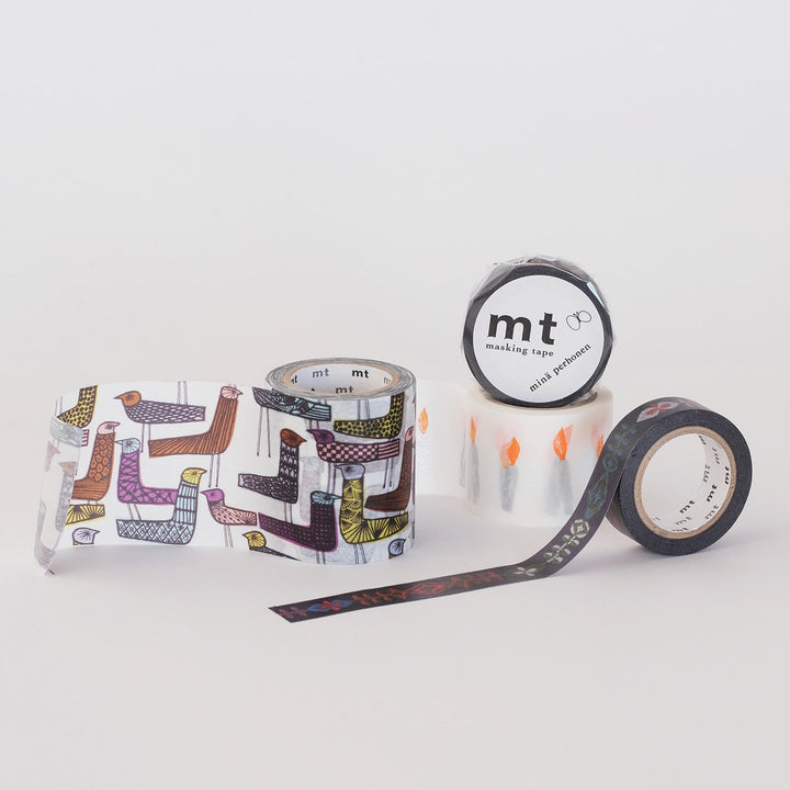 MT x Mina Perhonen Washi Tape - Petal Flame — with packaging
