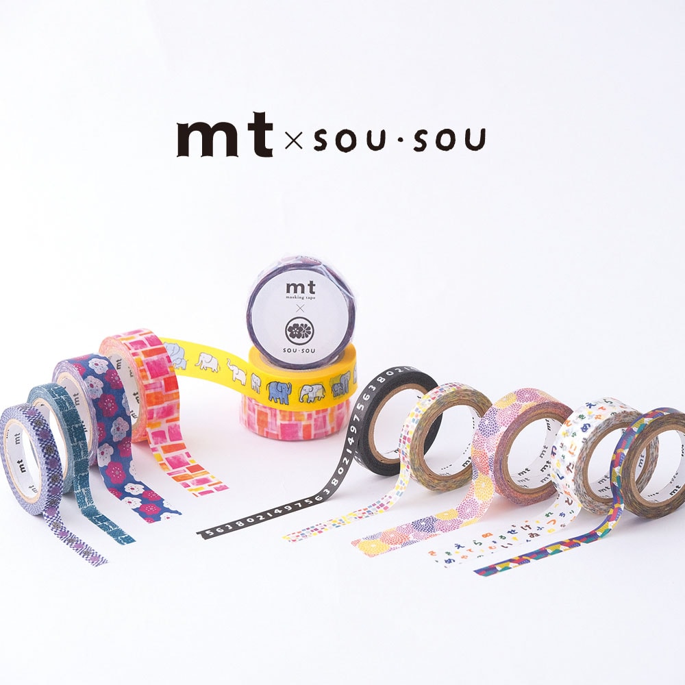 MT x SOU・SOU Washi Tape - Zou — with packaging